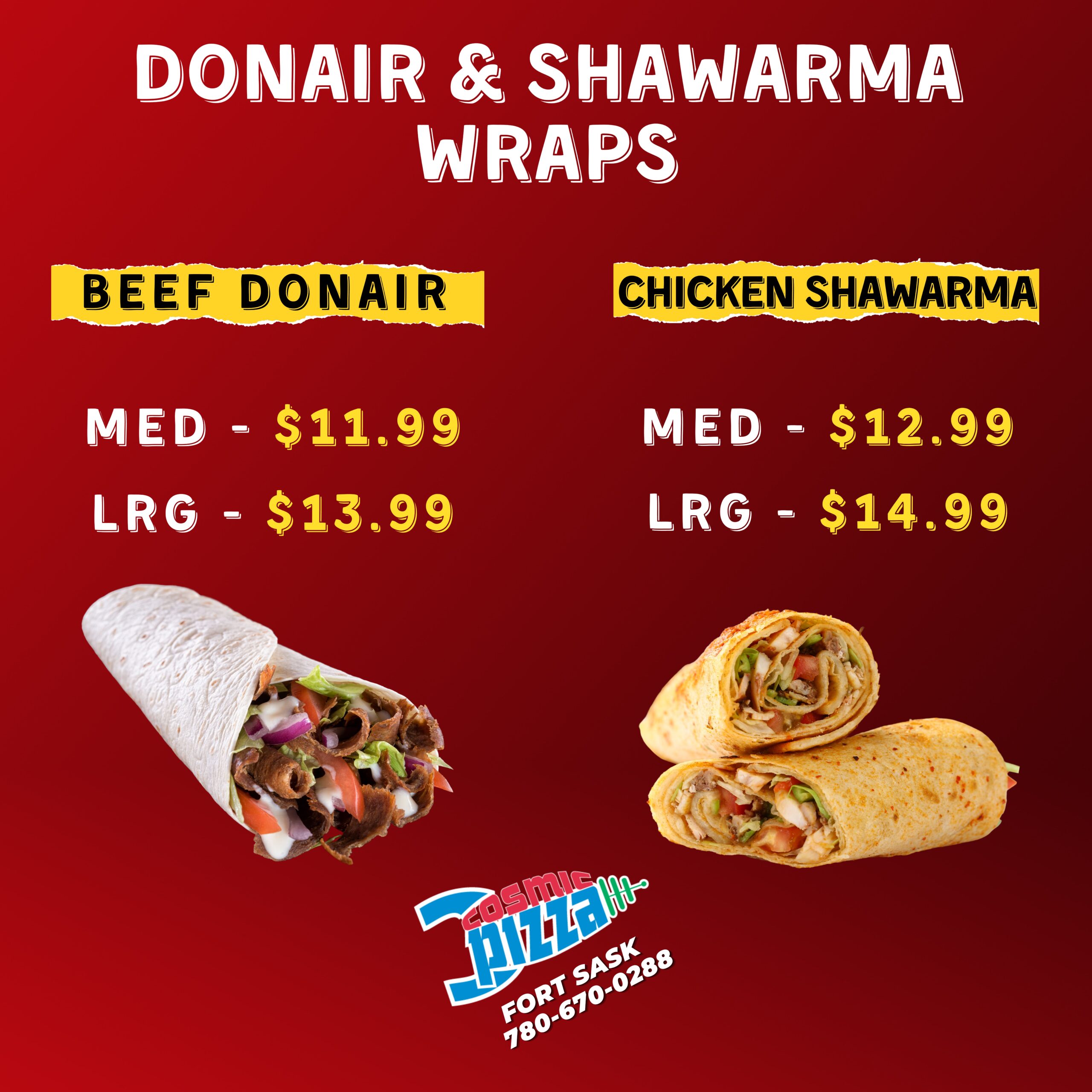 Donair & SHAWARMA wraps (2)